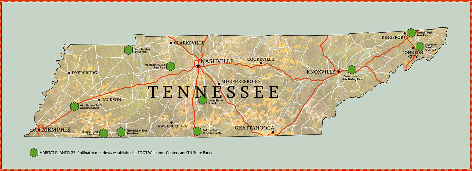 Tennessee Department of Transportation's Partners for Pollinators Habitat Program